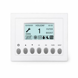 Rekuperačná jednotka Aerauliqa QR590E entalpická - Ovládací panel s LCD - ctrl-dsp