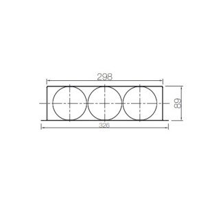 PLML 300x100 3x75 distribučný box koncový - náčrt