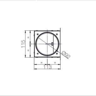 PLMLCS 300x100 1x90 distribučný box koncový - náčrt